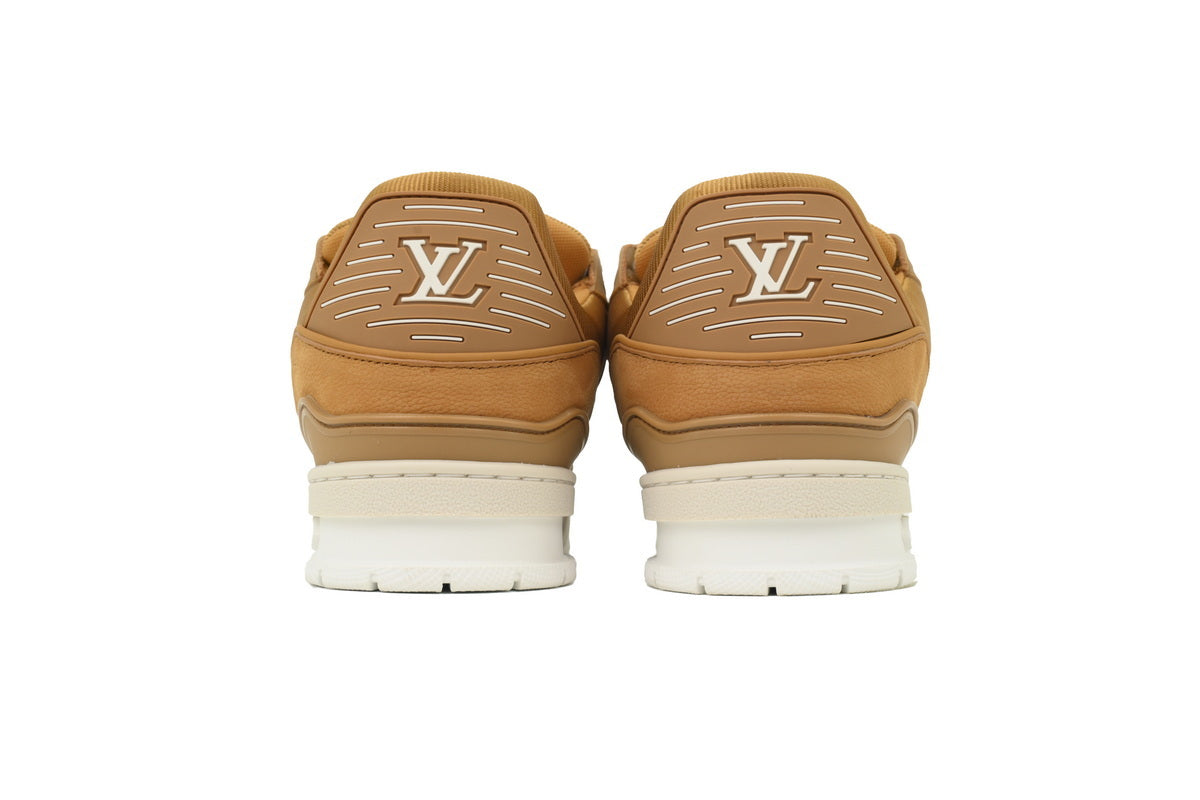 Louis Vuitton Trainer Brown Skin With White Background