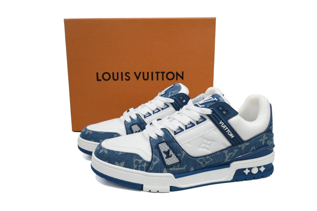 Louis Vuitton Trainer Blue Jeans