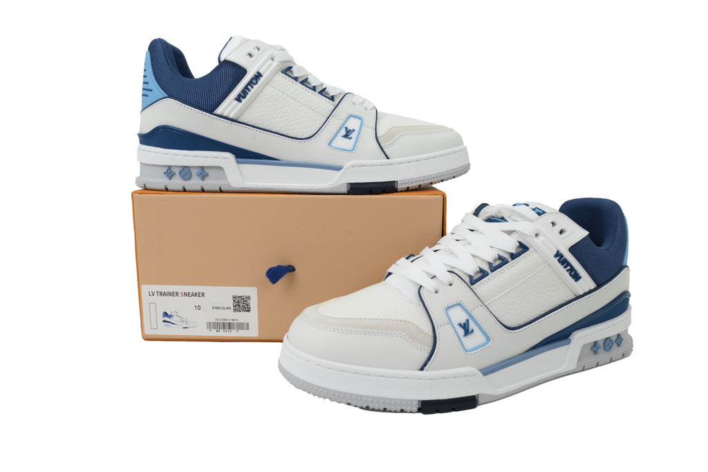 Louis Vuitton Trainer New White Blue