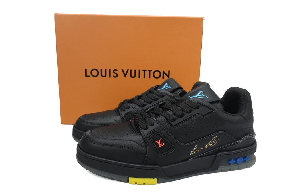 Louis Vuitton Trainer Black litchi grain