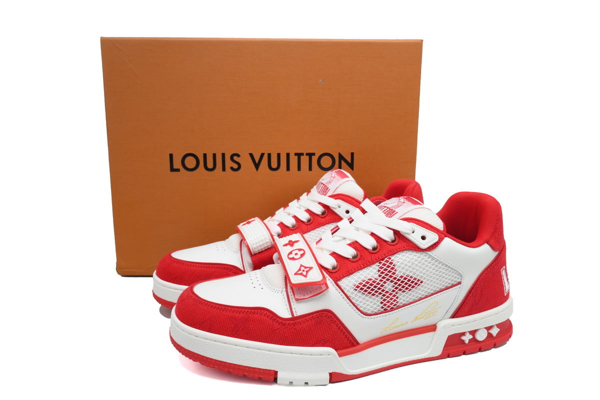 Louis Vuitton Trainer Red Velcro
