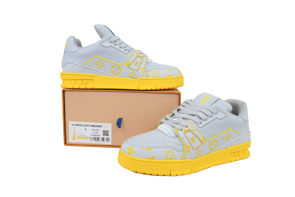 Louis Vuitton Trainer Grey Color Printing