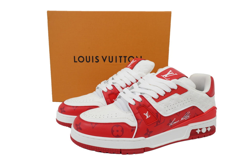 Louis Vuitton Trainer White Red