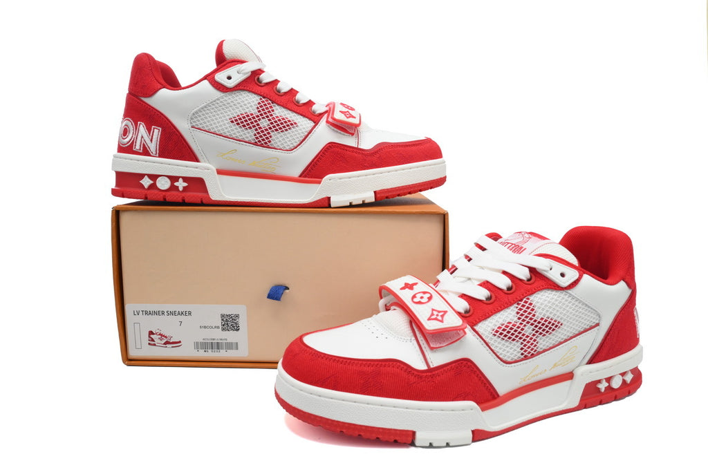 Louis Vuitton Trainer Red Velcro