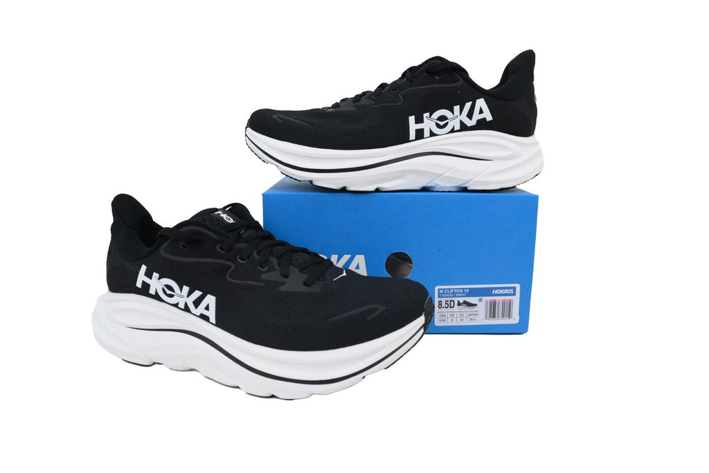 HOKA Wmns Clifton 10 Wide 'Black White'