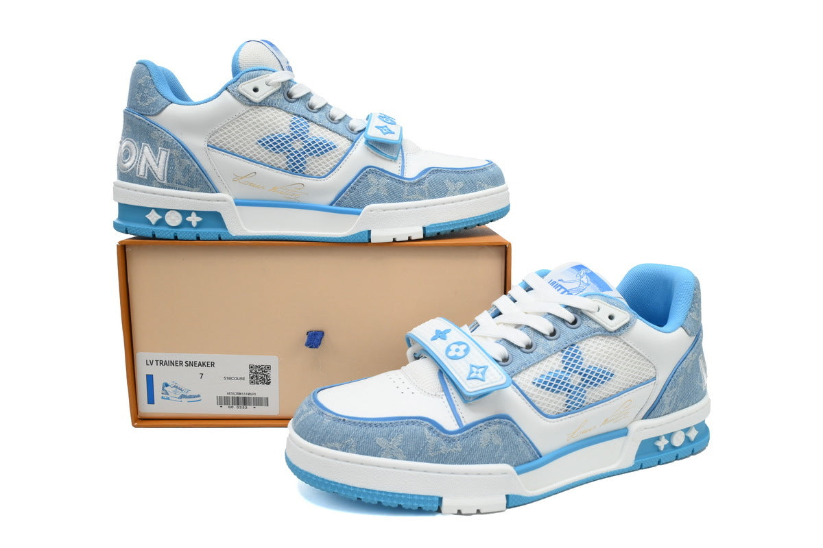 Louis Vuitton Trainer Blue Velcro