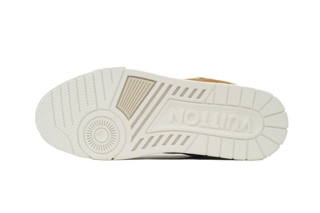 Louis Vuitton Trainer Brown Skin With White Background