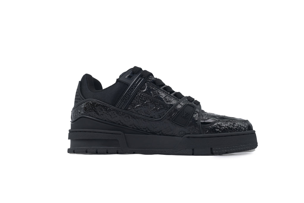 Louis Vuitton Trainer Black Lychee Patent Leather