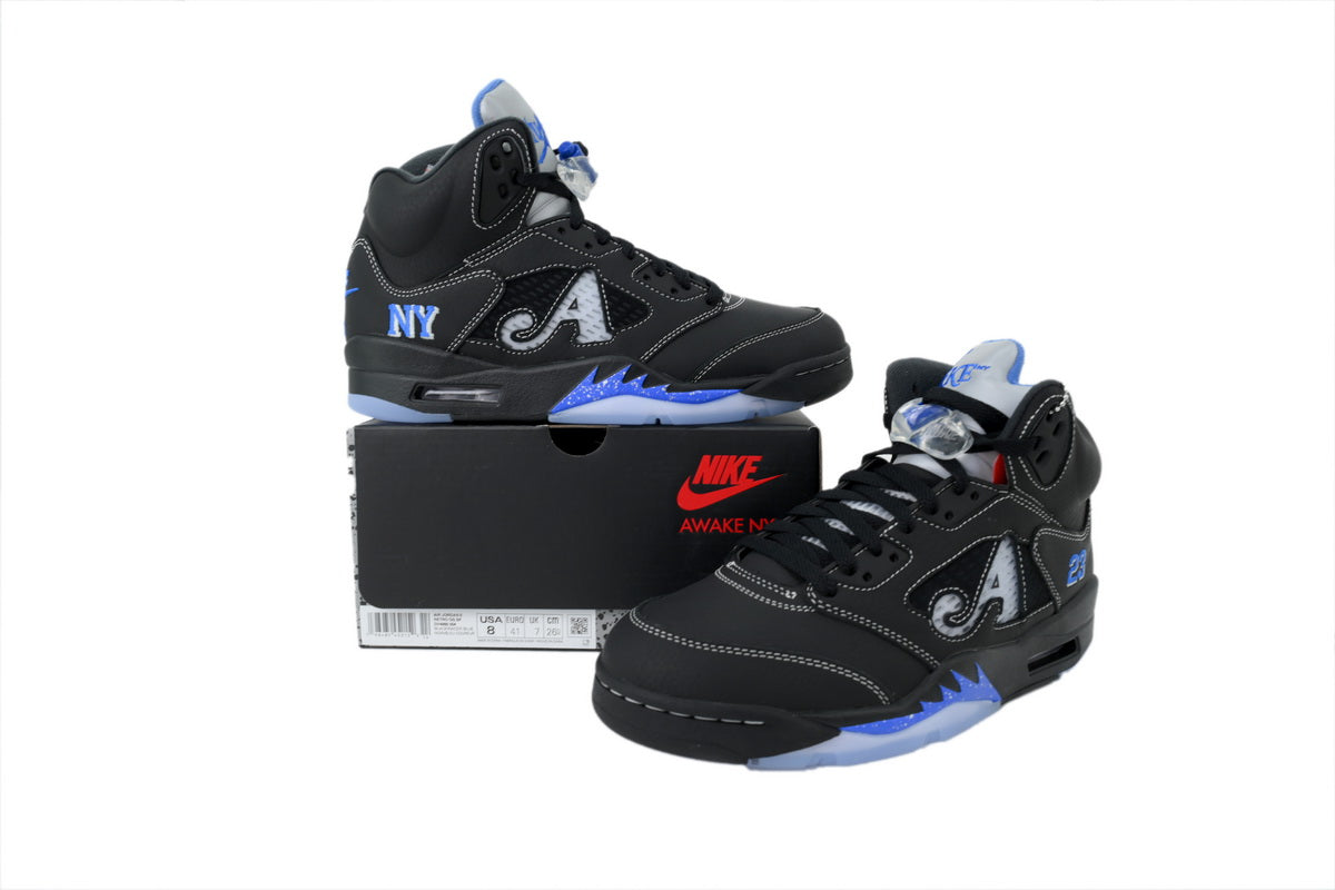 Awake NY x Air Jordan 5 Retro 'Black Racer Blue'