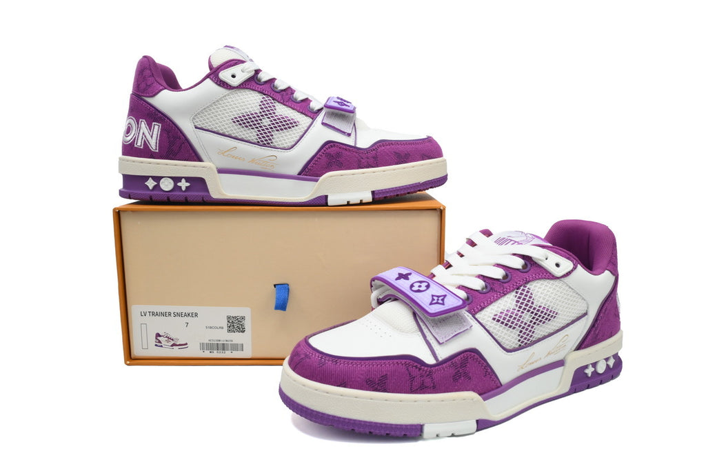 Louis Vuitton Trainer Purple Velcro