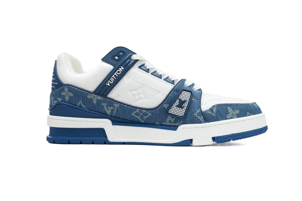 Louis Vuitton Trainer Blue Jeans