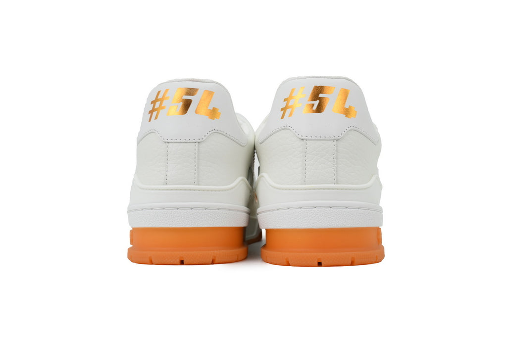 Louis Vuitton Trainer White Orange Rivet