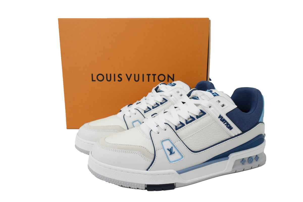 Louis Vuitton Trainer New White Blue