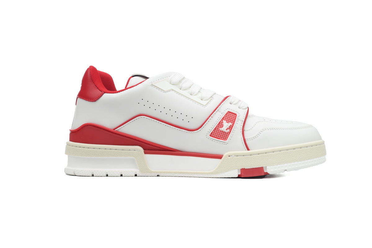Louis Vuitton Trainer White Red