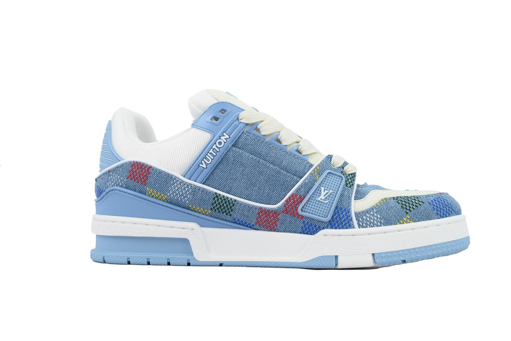 Louis Vuitton Trainer Light Blue Grid