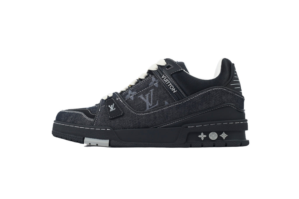 Louis Vuitton Trainer New All Black Denim