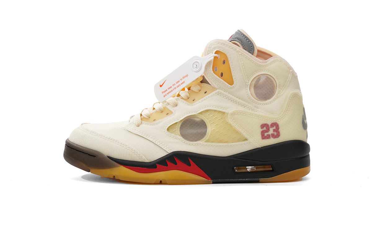 OFF White x Air Jordan 5 Retro SP Sail