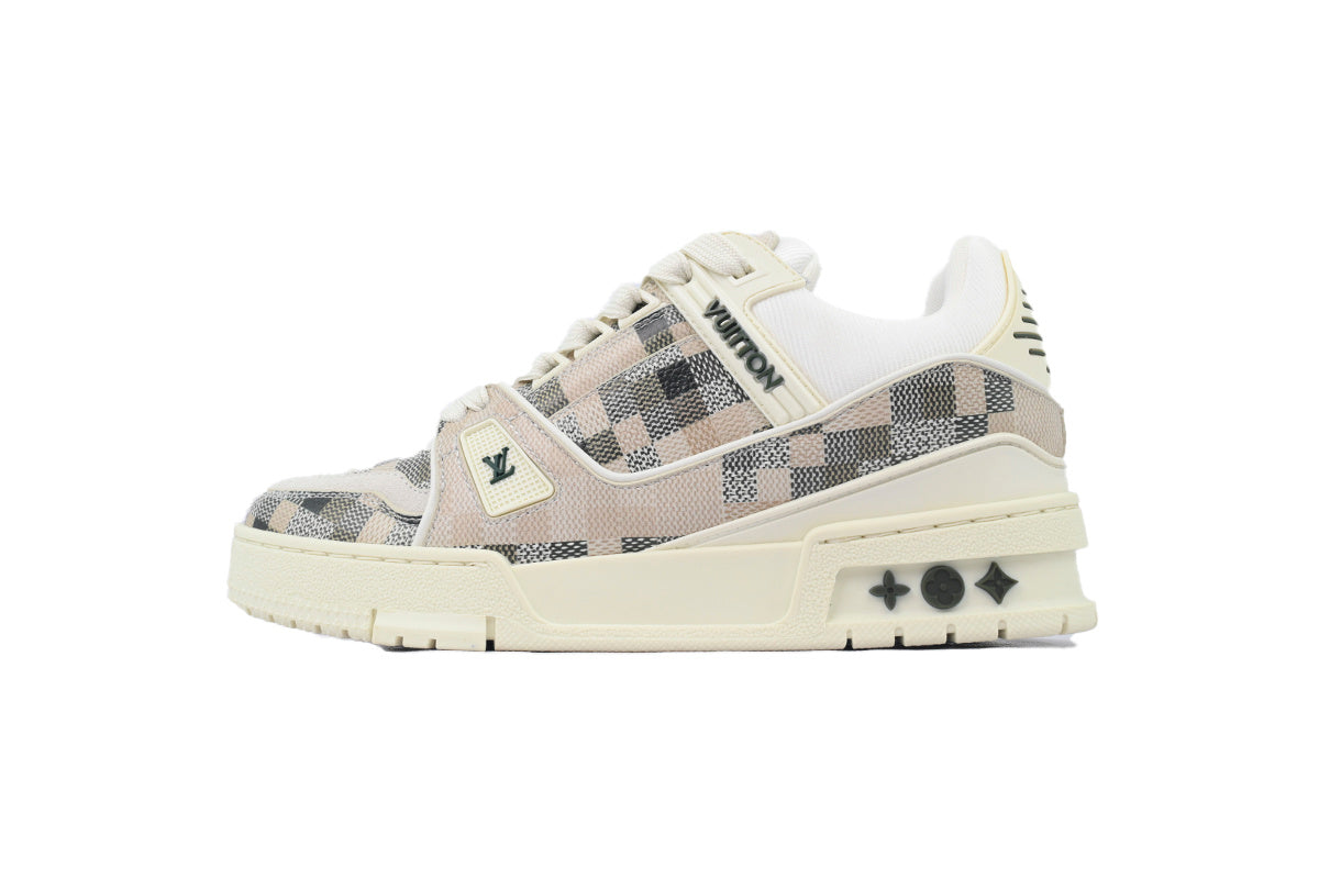 Louis Vuitton Trainer Grey White Grid