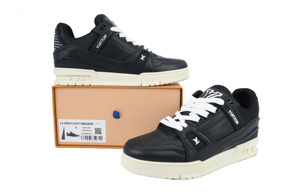 Louis Vuitton Trainer Black Skin And White Background