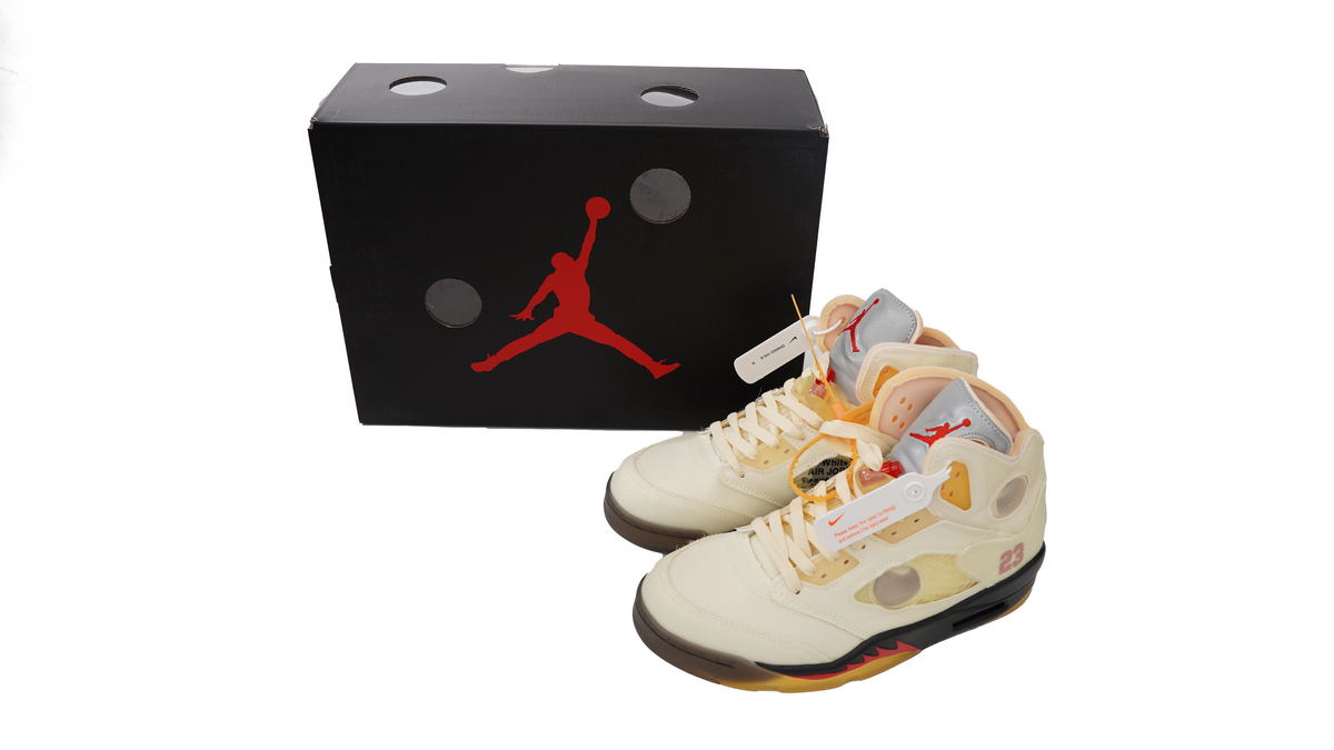 OFF White x Air Jordan 5 Retro SP Sail