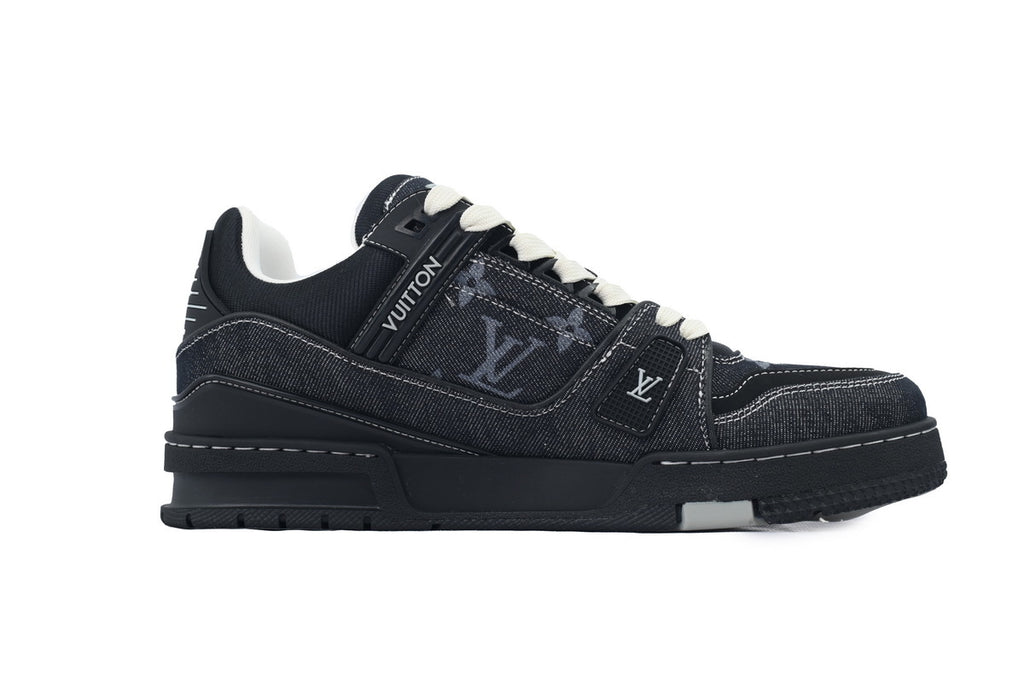 Louis Vuitton Trainer New All Black Denim