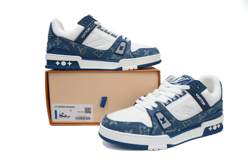 Louis Vuitton Trainer Blue Jeans