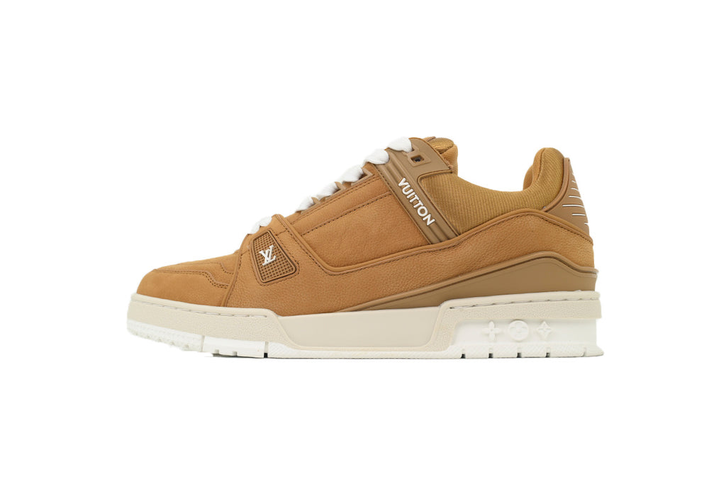 Louis Vuitton Trainer Brown Skin With White Background