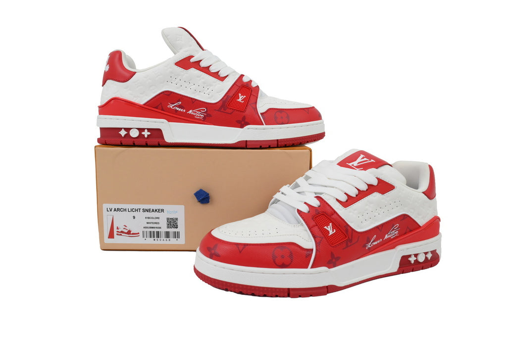 Louis Vuitton Trainer White Red