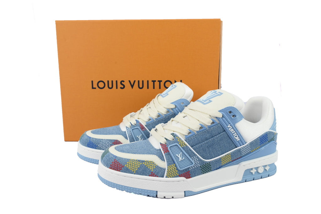 Louis Vuitton Trainer Light Blue Grid