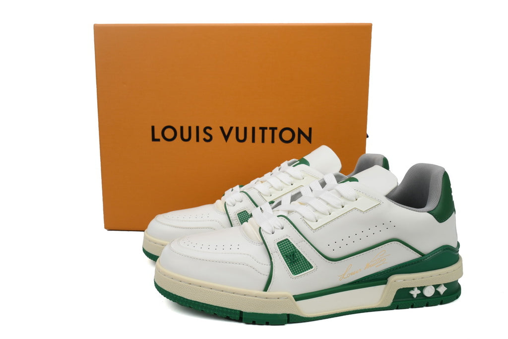Louis Vuitton Trainer White Green